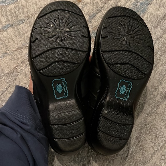 Montana Bayonne Leather Black Mule Clog Size 6.5 - Picture 4 of 11